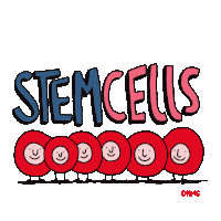 a cartoon of stem cells with smiley faces