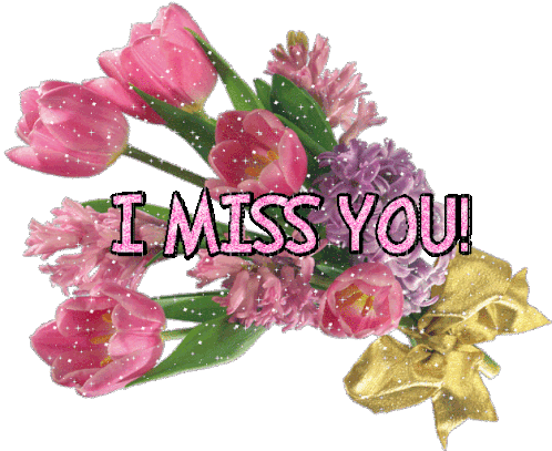 I Miss You Flowers Sticker - I Miss You Flowers Glitter Stickers