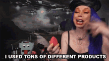 I Used Tons Of Different Products A Ton Of Products GIF - I Used Tons Of Different Products A Ton Of Products Beauty Blender GIFs