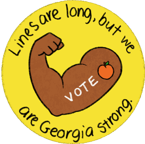 Lines Are Long We Are Georgia Strong Sticker - Lines Are Long We Are Georgia Strong Muscle Stickers