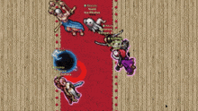 a group of people are playing a game with the name docera nami ice pirates on the screen