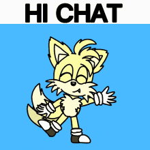Fleetway Tails Hi Chat GIF - Fleetway Tails Hi Chat Hello Chat GIFs