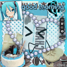 a collage of images with the words good morning written on it
