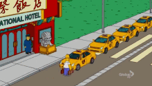 the simpsons homer taxi