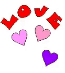 a circle of hearts with the word love written in the middle .