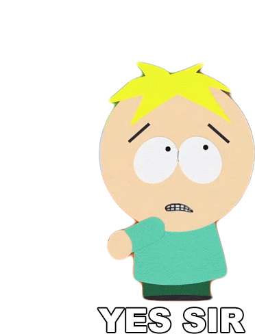 Yes Sir Butters Stotch Sticker - Yes Sir Butters Stotch South Park Stickers