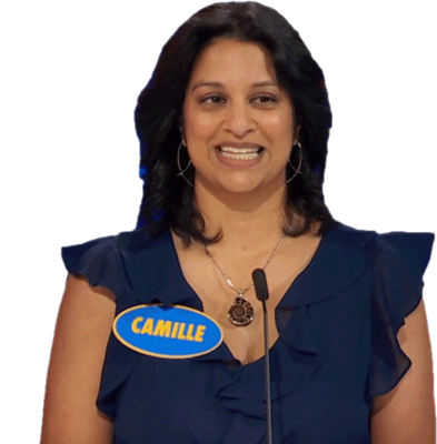 Laughing Camille Sticker - Laughing Camille Family Feud Canada Stickers