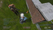 a screenshot of a video game shows a man holding a rifle