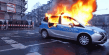 Polizei Brand - Polizei GIF - Police Car Fire Burning GIFs