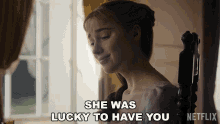 She Was Lucky To Have You Phoebe Dynevor GIF - She Was Lucky To Have You Phoebe Dynevor Daphne Bridgerton GIFs