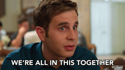 Were All In This Together Team Work GIF - Were All In This Together Team Work Help Me GIFs