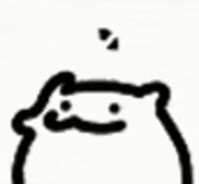 a black and white drawing of a bear with a smoke coming out of its mouth .