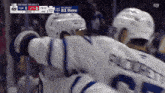 a hockey game is being played between the nylanders and the maple leafs