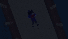 a person is laying on a wooden dock at night .