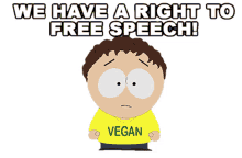 we have a right to free speech vegan boy south park s23e4 let them eat goo