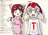 a lychee and belarus cartoon with a cat and a girl