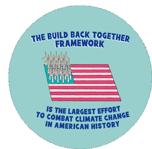 Build Back Better Framework Sticker - Build Back Better Framework Infrastructure Stickers