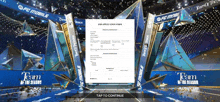 a job application form is displayed in front of a team of the season sign