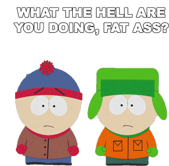 What The Hell Are You Doing Fat Ass Kyle Broflovski Sticker - What The Hell Are You Doing Fat Ass Kyle Broflovski Stan Marsh Stickers