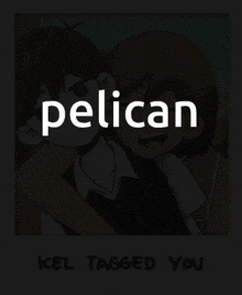 a picture of a boy and a girl with the words pelican kel tagged you on the bottom