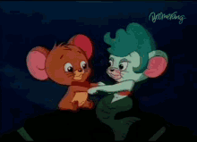Tom And Jerry Kids Mermaid GIF - Tom And Jerry Kids Mermaid Kiss GIFs