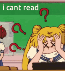 Sailor Moon Usagi GIF - Sailor Moon Usagi I Cant Read GIFs