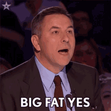 Big Fat Yes David Walliams GIF - Big Fat Yes David Walliams Britains Got Talent GIFs