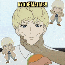 ryo de matias is written on the top of a picture of a boy