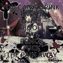 Vent Blingee GIF - Vent Blingee You Can'T Drink Snort The Pain Away GIFs