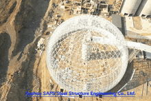 an aerial view of a building being built by safs steel structure engineering co. ltd