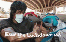 End The Uk Lockdown Rambo GIF - End The Uk Lockdown Rambo Facemask GIFs