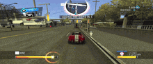 a video game screen shows a car driving down a street and the words " losing the cops in 4 "