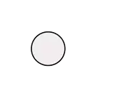 a drawing of two circles on a white background .