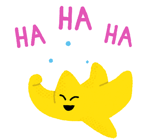 Laughing Starfish Sticker - Funder The Sea Starfish Yellow Stickers