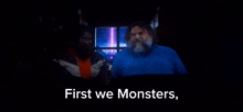 a movie poster for monsters unchained shows a man and a woman
