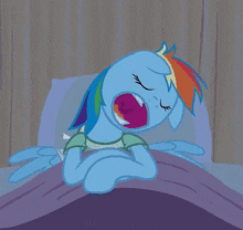 Pretend Sleep Rainbow Dash GIF - Pretend Sleep Sleep Rainbow Dash GIFs