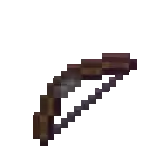 a pixel art of a bow and arrow in a video game on a white background .