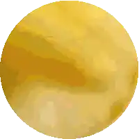 a pixel art drawing of a yellow circle with a white background