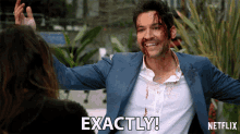 a man with blood on his face says exactly in a netflix advertisement