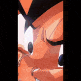 a close up of a cartoon character 's face with zero gambre written on the bottom right