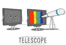 downsign telescope television signal white noise