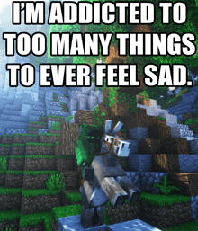 Im Addicted To Too Many Things To Ever Feel Sad Addiction GIF