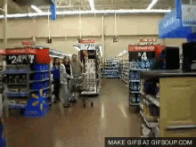 Moonwalking In Walmart GIF