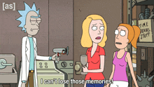 a cartoon of rick and morty says i can t lose those memories