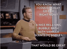 Captain Kirk Sstar Trek Waiting GIF - Captain Kirk Sstar Trek Waiting That Would Be Great GIFs