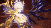 a cartoon character with a crown on his head and wings