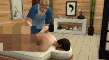 Avengers Sims Massaged By Captain America GIF - Avengers Sims Massaged By Captain America GIFs