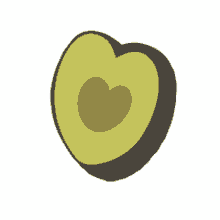 heart avocado love cute shaking