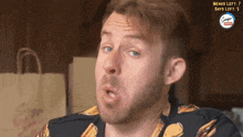 a man making a funny face with the words menus left 7 days left 5