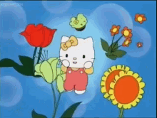 Hello Kitty Paradise Mimmy GIF - Hello Kitty Paradise Mimmy Flowers GIFs